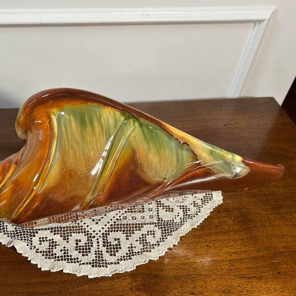 MCM ceramic Cornucopia Horn of Plenty divided 18” centerpiece - Picture 8 of 10